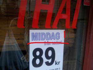 Middag in Swedish