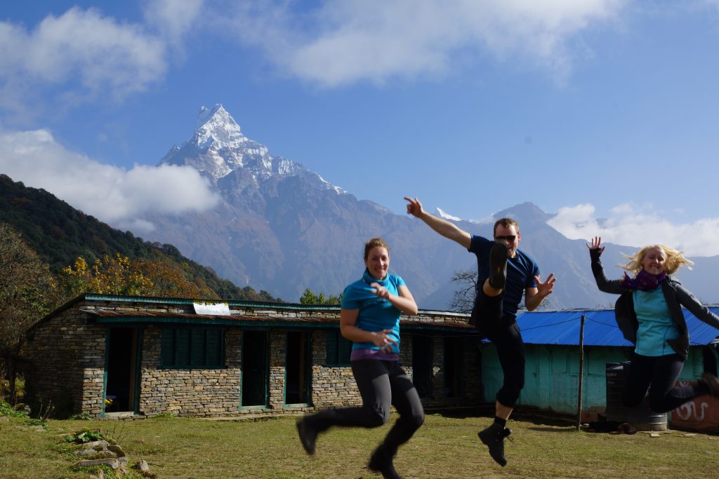 Break at Low Camp on Mardi Himal Trek in Nepal