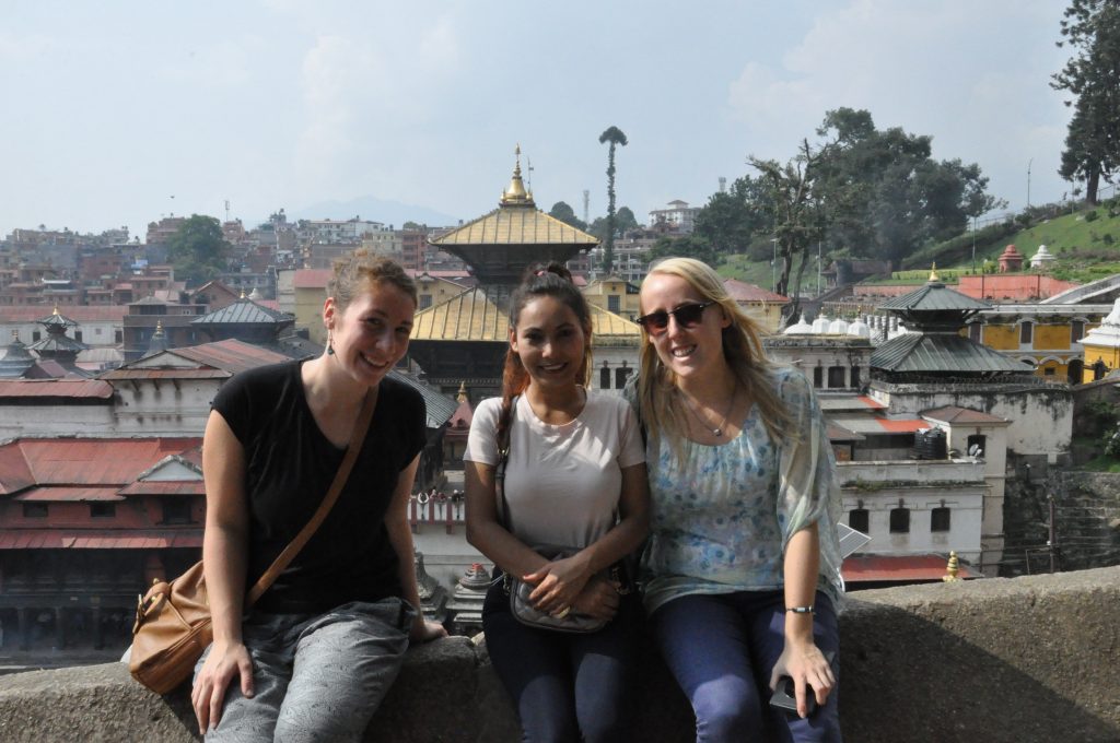 My friend Lorène, Chet and me in Kathmandu.