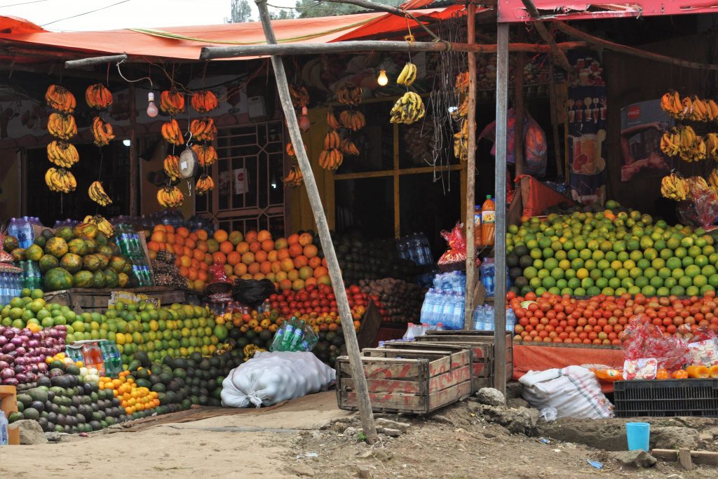 Fruit stand in Ethiopia