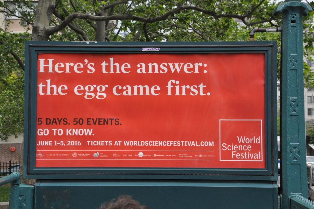 The answer: The egg came first.